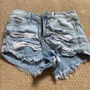 Denim shorts